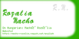 rozalia macho business card